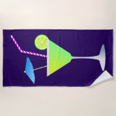 Fancy Margarita Cocktail Night Life Beach Towel Strandlaken (Voorkant)