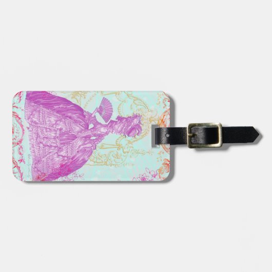 Fancy Marie Antoinette Potpourri Bagagelabel (Voorkant horizontaal)