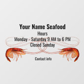 Fancy markt voor rode garnalen raamsticker (Vel)