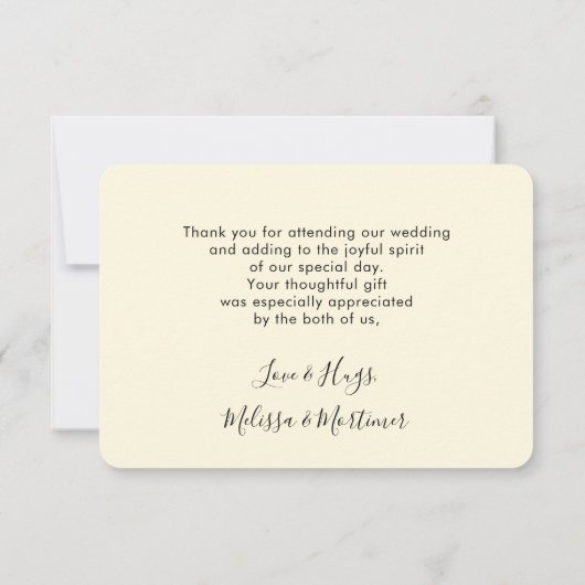 Fancy marmer in Turquoise en Cream Hartelijk dank Kaart (Achterkant)