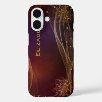 Fancy maroon achtergrond met Wispy Gold-accessoire