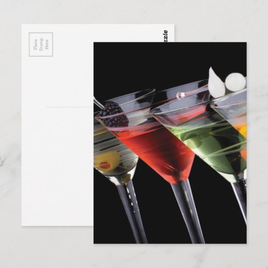 Fancy Martinis Briefkaart (Voorkant / Achterkant)