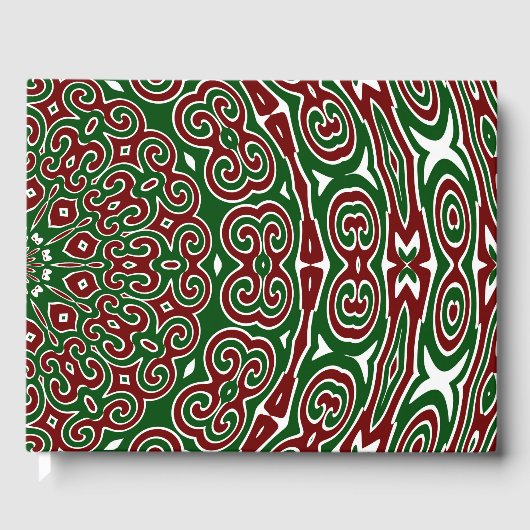 Fancy Maximalist Groovy Christmas Mandala Gastenboek (Voorkant)