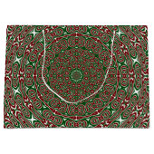 Fancy  Maximalist Groovy Christmas Mandala Groot Cadeauzakje (Voorkant)