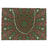Fancy  Maximalist Groovy Christmas Mandala Groot Cadeauzakje (Achterkant)