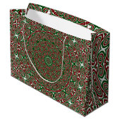 Fancy  Maximalist Groovy Christmas Mandala Groot Cadeauzakje (Achterkant Gekanteld)