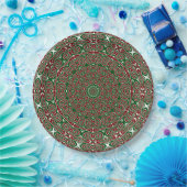 Fancy  Maximalist Groovy Christmas Mandala Papieren Bordje (Feest)