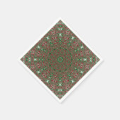 Fancy  Maximalist Groovy Christmas Mandala Servet (Hoek)
