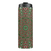 Fancy  Maximalist Groovy Christmas Mandala Thermosbeker (Voorkant)