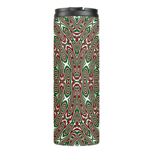 Fancy  Maximalist Groovy Christmas Mandala Thermosbeker (Achterkant)