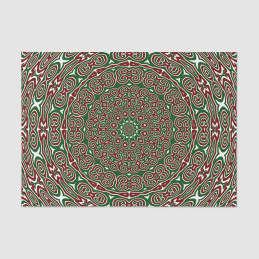 Fancy  Maximalist Groovy Christmas Mandala Tissuepapier (Voorkant)