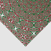 Fancy  Maximalist Groovy Christmas Mandala Tissuepapier (Detail)