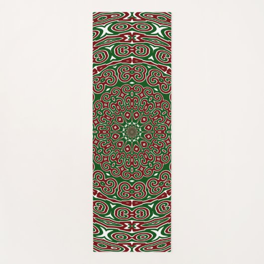 Fancy Maximalist Groovy Christmas Mandala Yogamat (Voorkant)