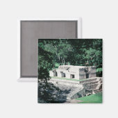 Fancy Mayan Ruins Square koelkast Magneet (Voorkant / Achterkant)