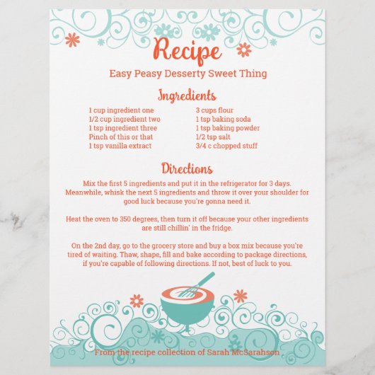 Fancy mengkom whisk bakker gebak chef recept (Voorkant)
