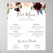 Fancy menu Bindbalk klassieke bloemen Poster (Voorkant)