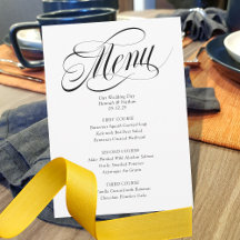 Fancy Menu Bruiloft