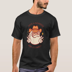 Fancy Merry and Bright Sla een rendier Red een Cow T-shirt