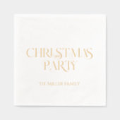 Fancy Merry Christmas Retro Typografie Folie Servetten (Voorkant)