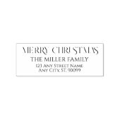 Fancy Merry Christmas Retro Typografie Rubberstempel (Gestempeld)