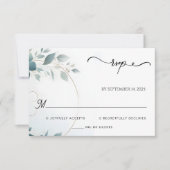 Fancy metaalglam glanzend high-end zilveren bruilo RSVP kaartje (Voorkant)