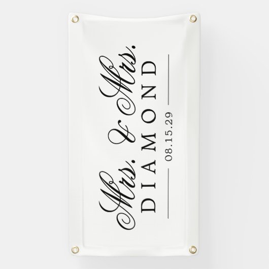 Fancy mevrouw en mevrouw Car Banner (Verticaal)