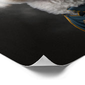 Fancy militair portret van Maltese puppy Dog Poster (Hoek)