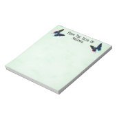 Fancy Modern Script Vlinder Persoonlijke Naam Notitieblok (Linkerzijde)