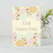 Fancy moderne bloemen ter vervanging van de vrouw kaart (Staand voorkant)