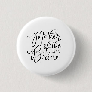 Fancy moeder van de Bride Hand Lettered Button