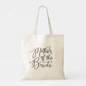 Fancy moeder van de Bride Hand Lettered Canvas tas (Achterkant)