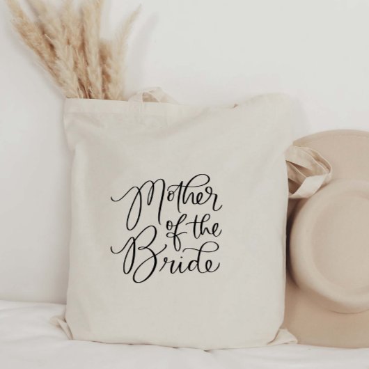 Fancy moeder van de Bride Hand Lettered Canvas tas