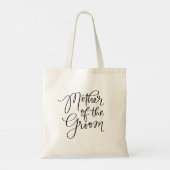 Fancy moeder van de Groom Hand Lettered Canvas tas (Achterkant)