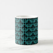 Fancy Mok Fleur de lis, Blauwgroen (Center)
