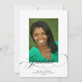 Fancy monochrome Afstuderen foto-aankondiging Aankondiging