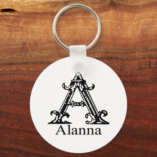 Fancy monogram: Alanna Sleutelhanger (Voorkant)