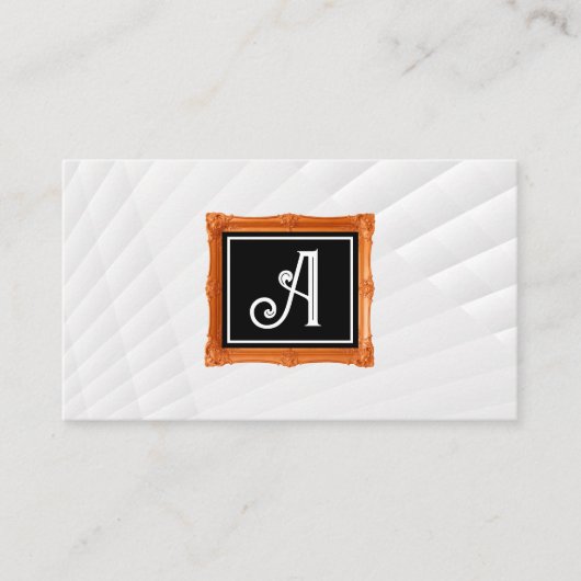 Fancy monogram | ANTIEK LIJST Visitekaartje (Voorkant)