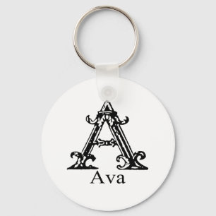 Fancy monogram: Ava Sleutelhanger