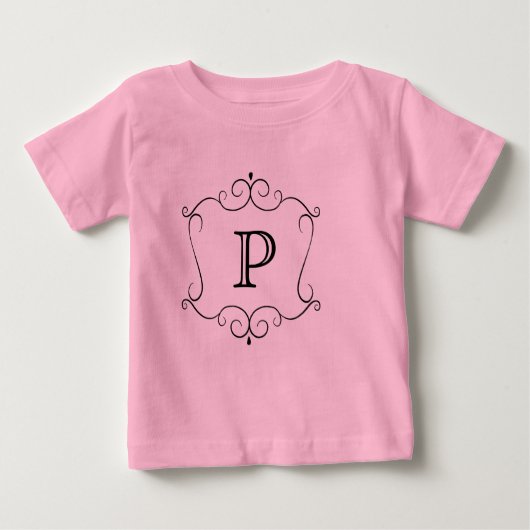 Fancy Monogram Baby Tutu OnsieEen schattige mix va (Voorkant)