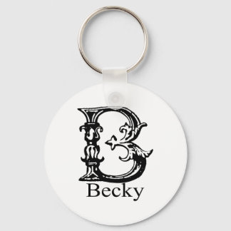 Fancy monogram: Becky Sleutelhanger