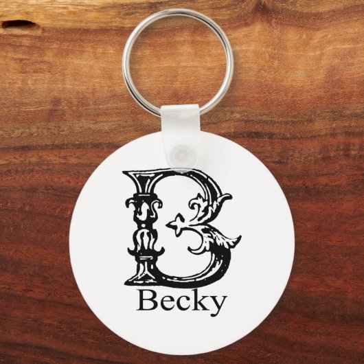 Fancy monogram: Becky Sleutelhanger (Voorkant)