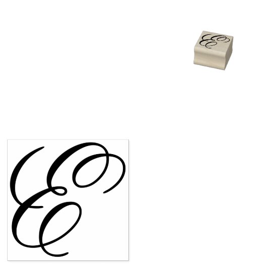 Fancy Monogram Brief E geeft Ontwerp uit om te ver Rubberstempel (Gestempeld)