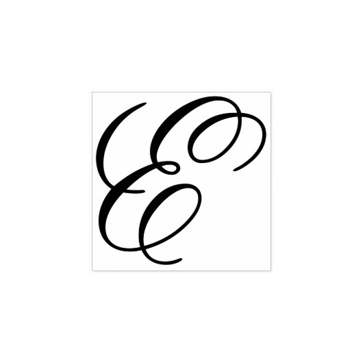 Fancy Monogram Brief E geeft Ontwerp uit om te ver Rubberstempel (Afrduk)