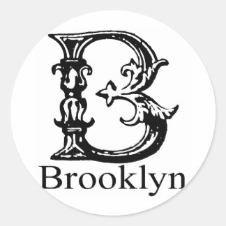 Fancy monogram: Brooklyn Ronde Sticker