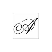 Fancy Monogram Calligrafie Letter A Rubberstempel (Afrduk)