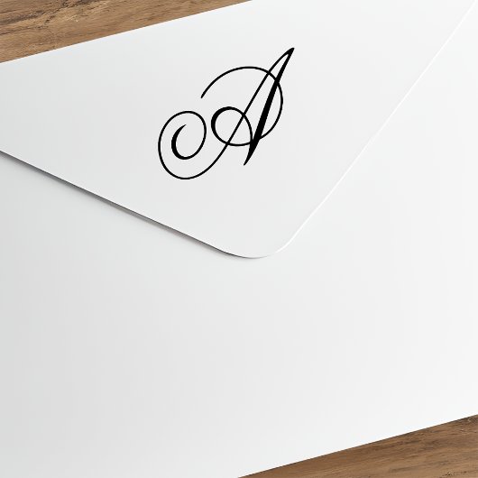 Fancy Monogram Calligrafie Letter A Rubberstempel