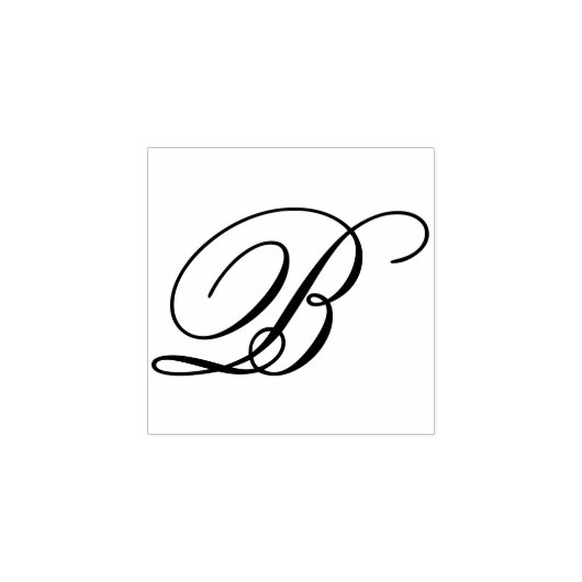 Fancy monogram Calligrafie Letter B Rubberstempel (Afrduk)