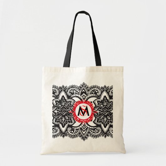 Fancy monogram cery Tas, Tote Bag (Voorkant)