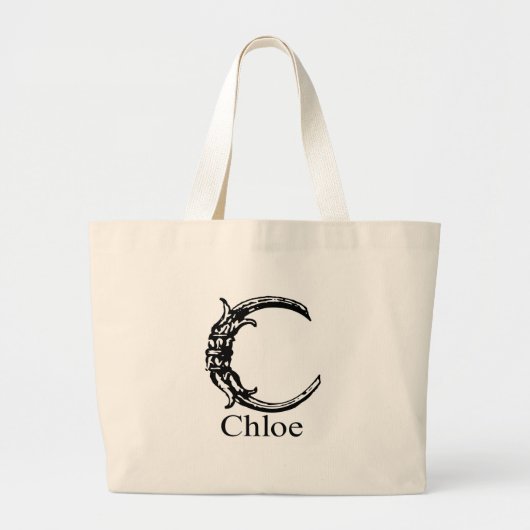 Fancy monogram: Chloe Grote Tote Bag (Voorkant)