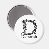 Fancy monogram: Deborah Magneet (Voorkant / Achterkant)